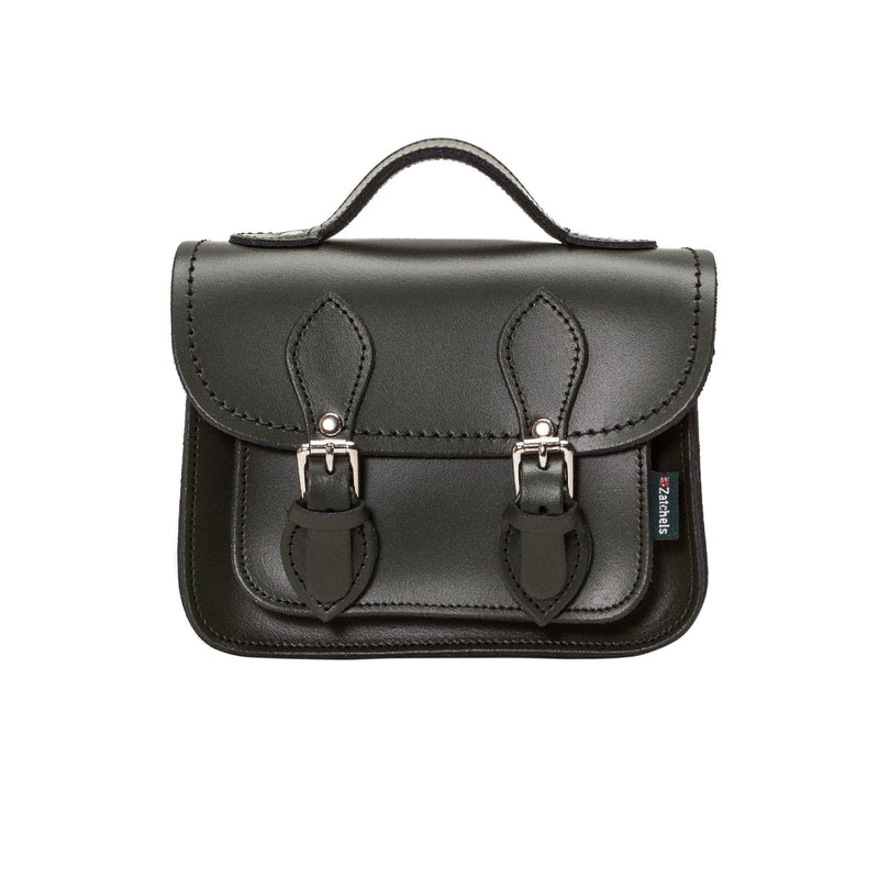 Handmade Leather Micro Satchel Ivy Green | Bascora