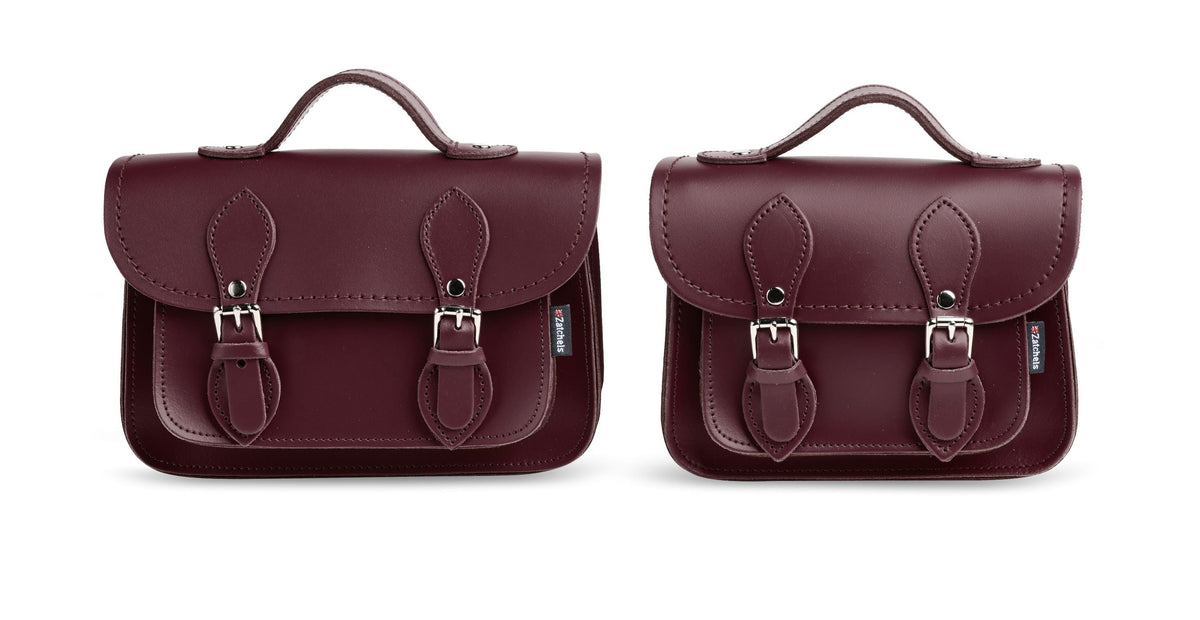 Handmade Leather Micro Satchel Marsala Red