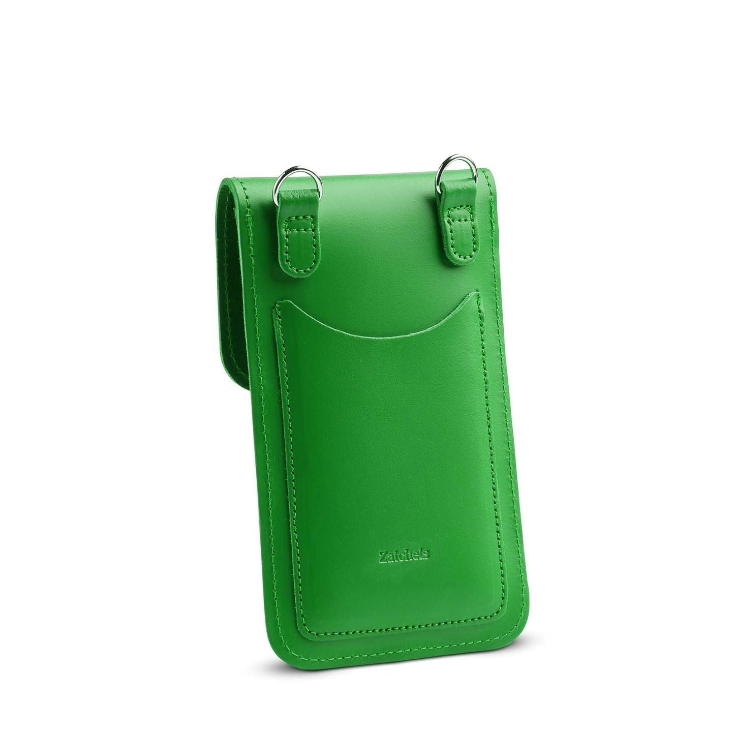 Handmade Leather Mobile Phone Pouch Plus - Green - Bascora