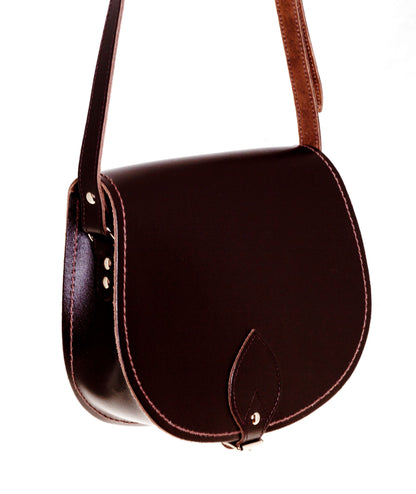 Handmade Leather Saddle Bag – Dark Brown - Bascora