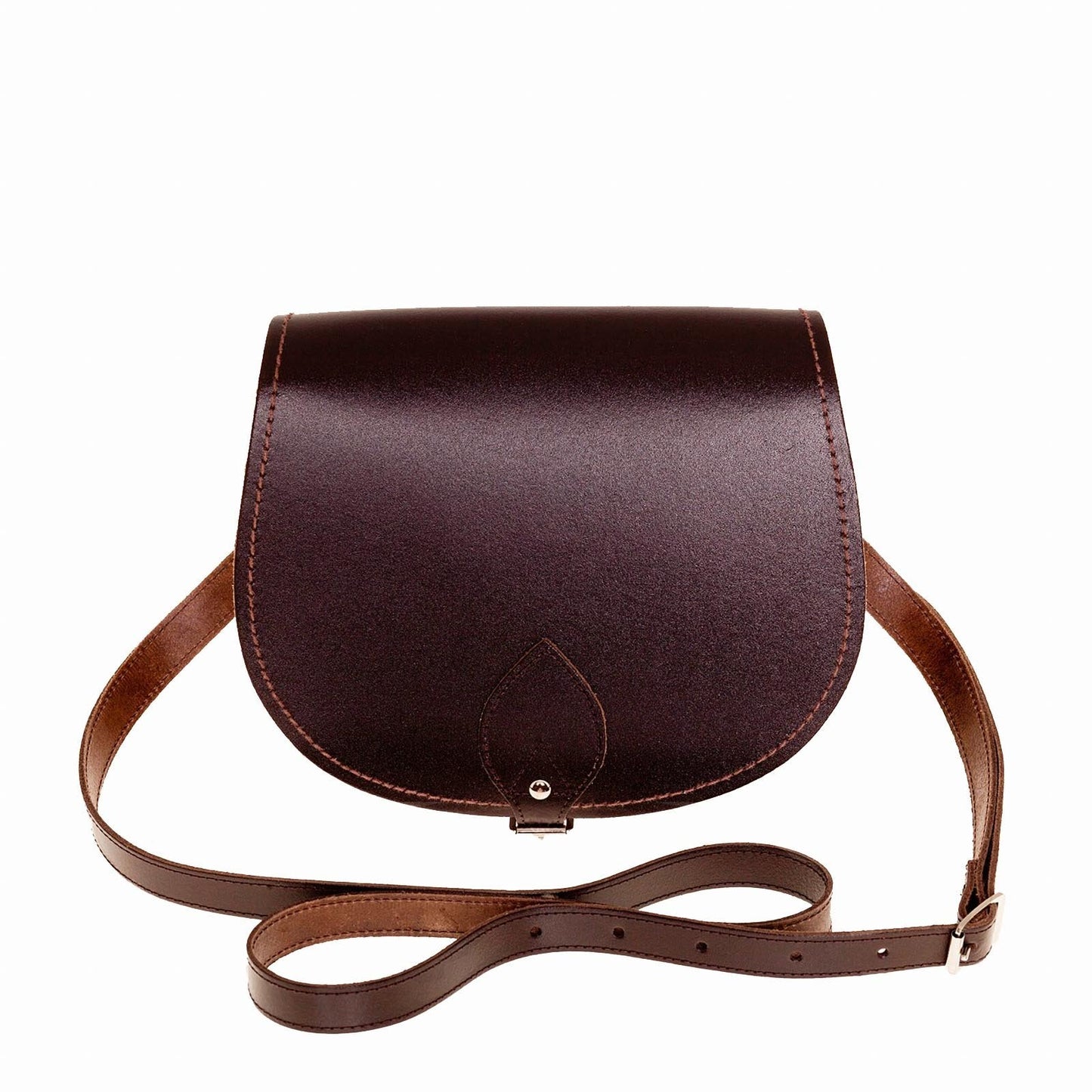 Handmade Leather Saddle Bag – Dark Brown - Bascora