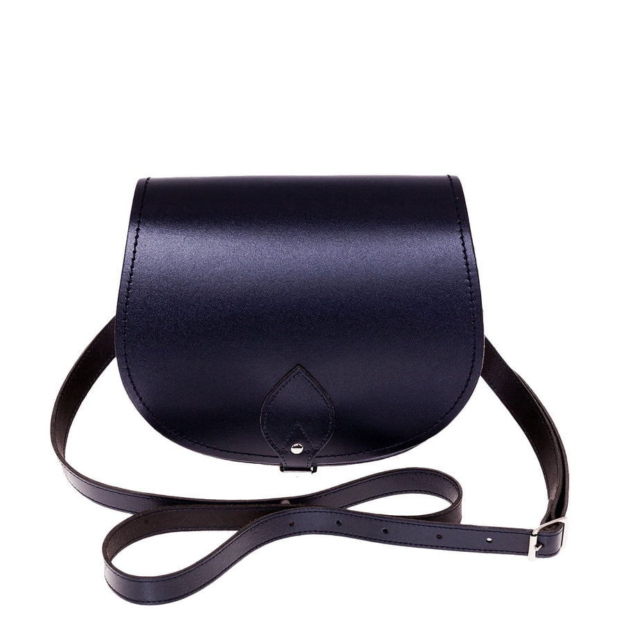 Handmade Leather Saddle Bag – Navy - Bascora
