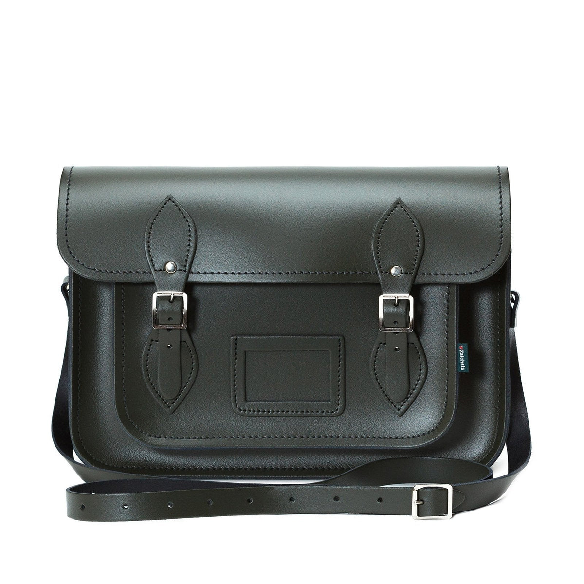 Handmade Leather Satchel - Ivy Green - Bascora