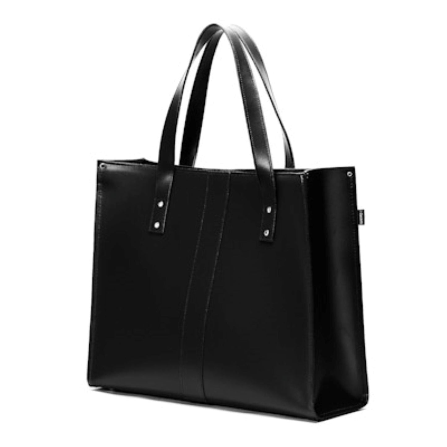 Handmade Leather Shopper - Black - Bascora