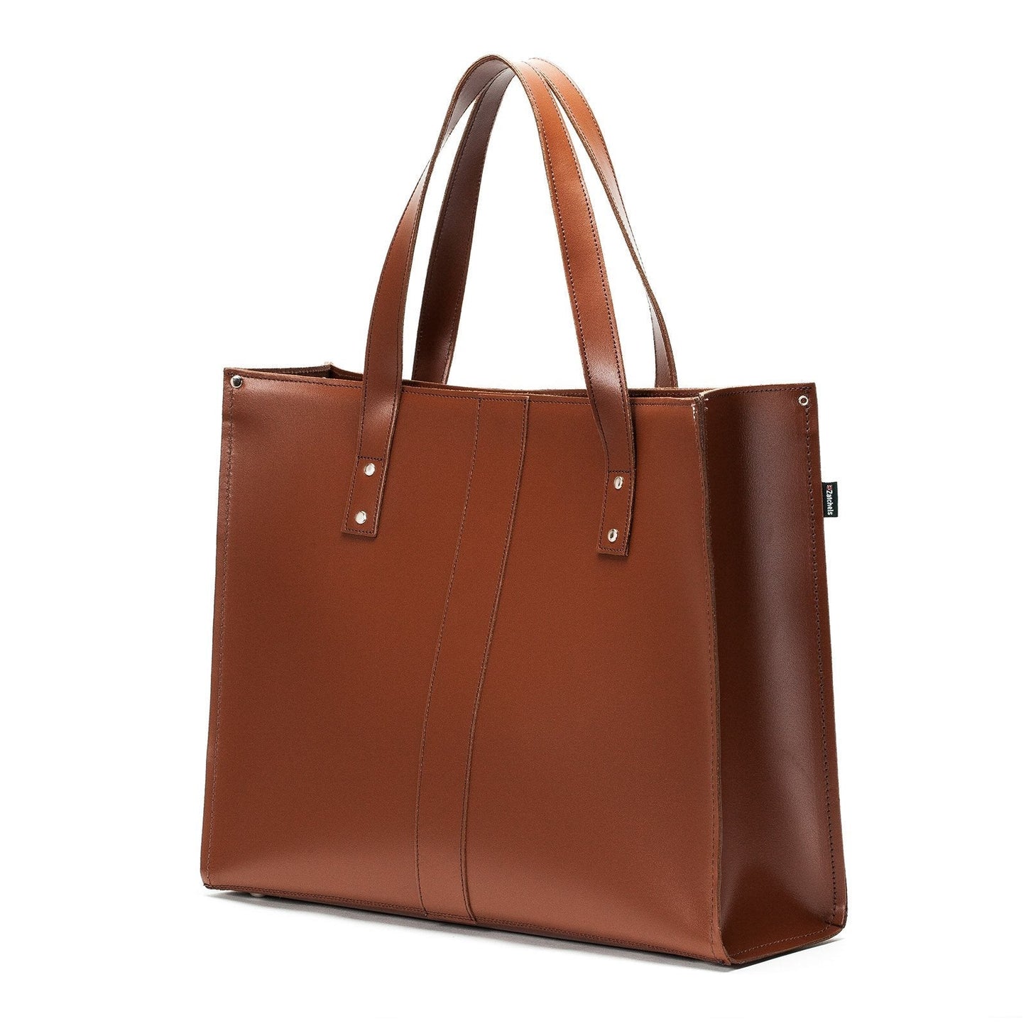 Handmade Leather Shopper – Chestnut - Bascora