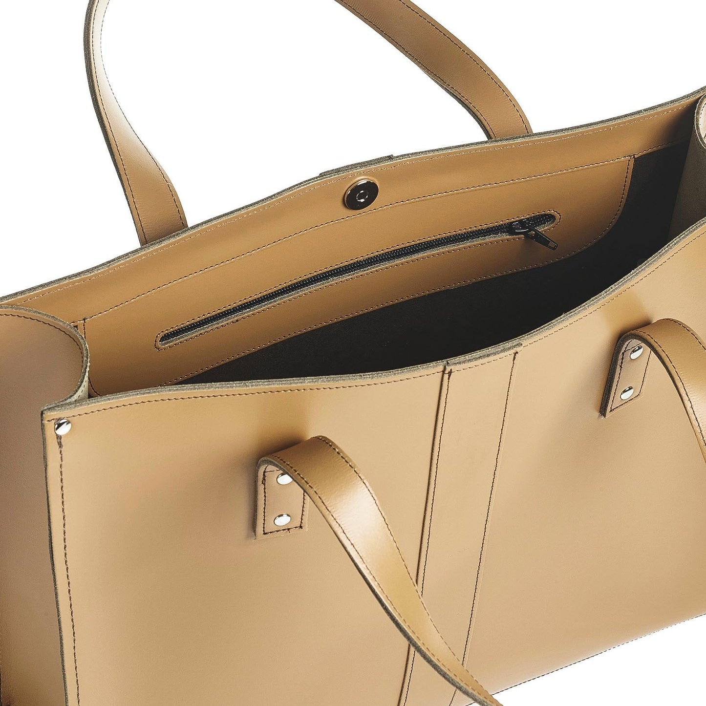 Handmade Leather Shopper – Iced Coffee - Bascora