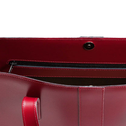 Handmade Leather Shopper – Oxblood - Bascora