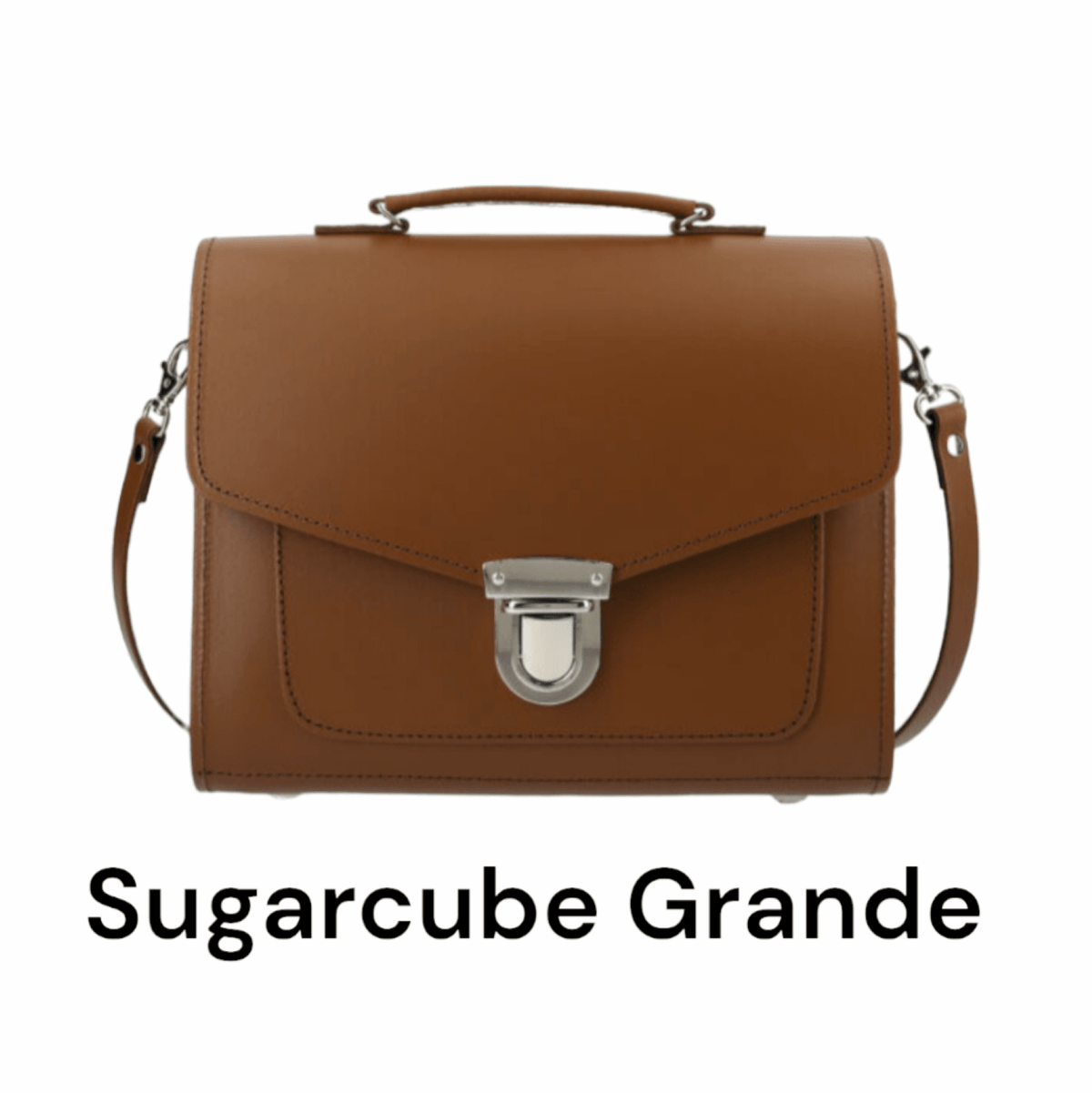 Handmade Leather Sugarcube Handbag – Chestnut - Bascora