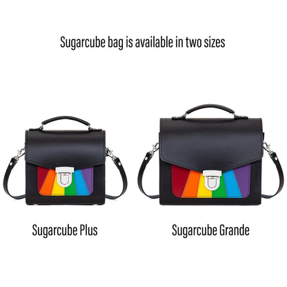 Handmade Leather Sugarcube Handbag - Pride - Bascora