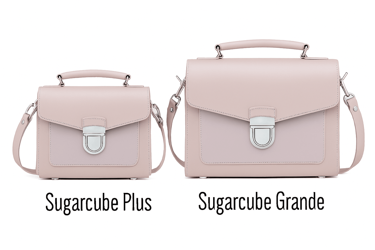 Handmade Leather Sugarcube Handbag – Rose Quartz - Bascora