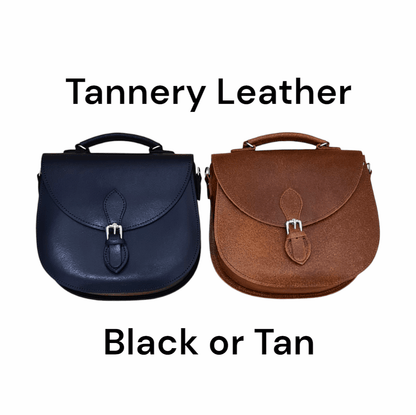 Handmade Tannery Leather Saddle Bag - Tan - Bascora