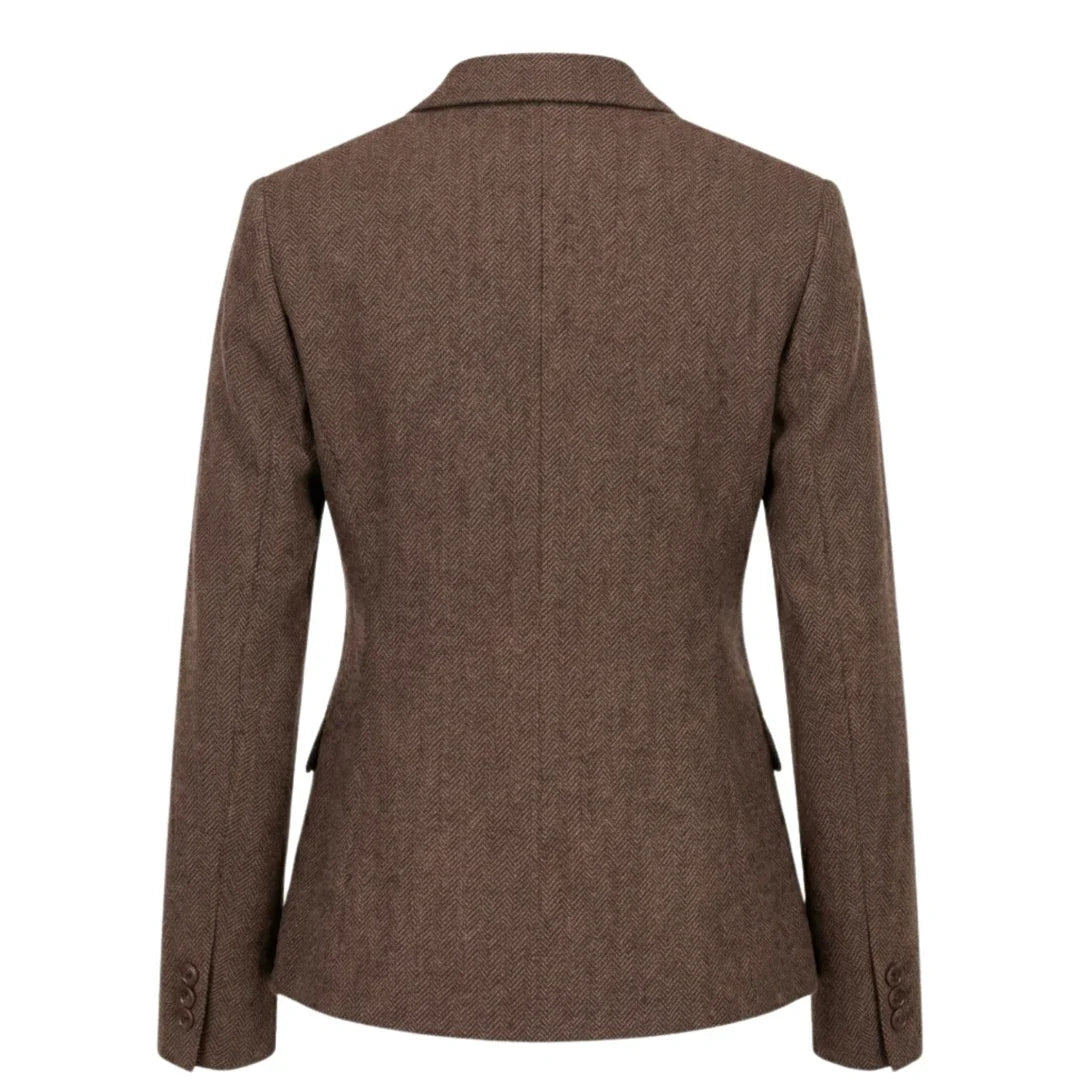 Women's Oak Tweed Herringbone Blazer & Waistcoat Set by TruClothing