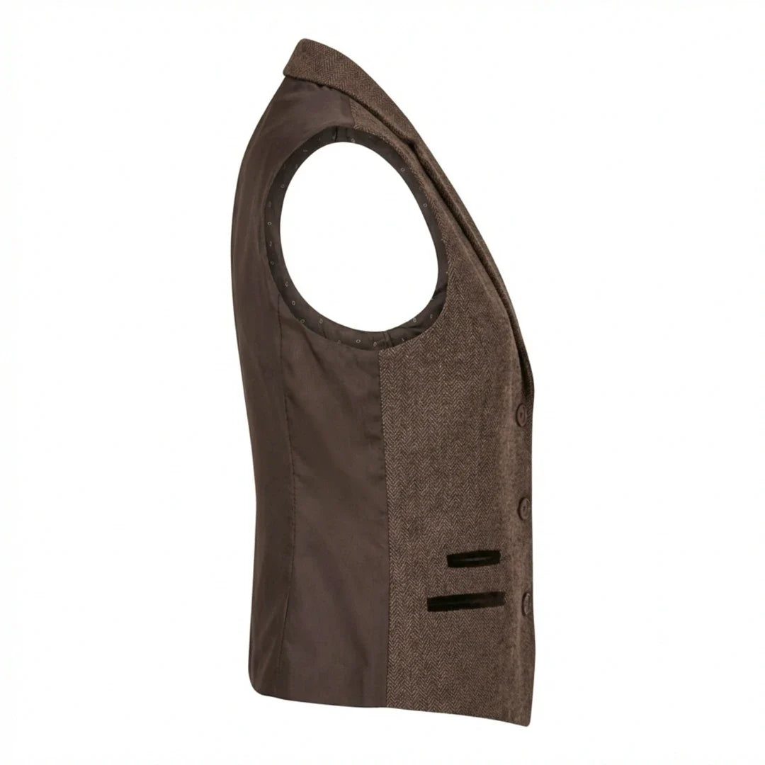 Women's Oak Tweed Herringbone Blazer & Waistcoat Set by TruClothing