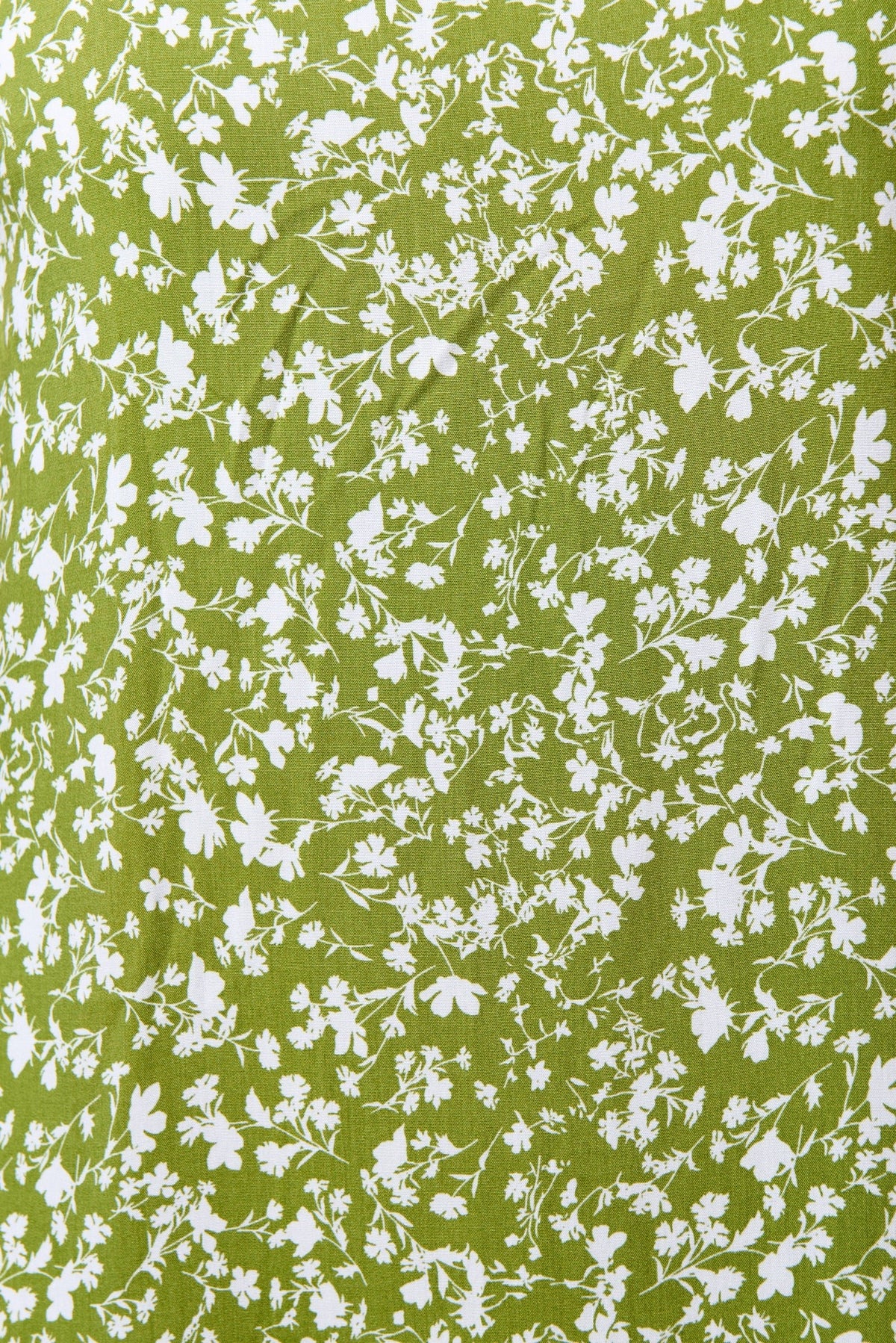 Inesa Negative Floral Print Short Sleeve Midi Shirtdress – Green - Bascora