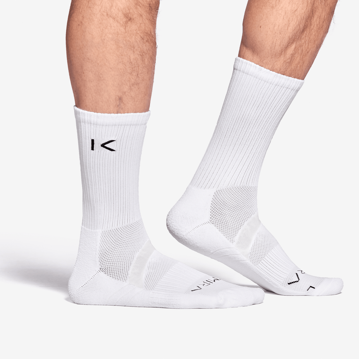 Infrared Crew Socks White - Bascora