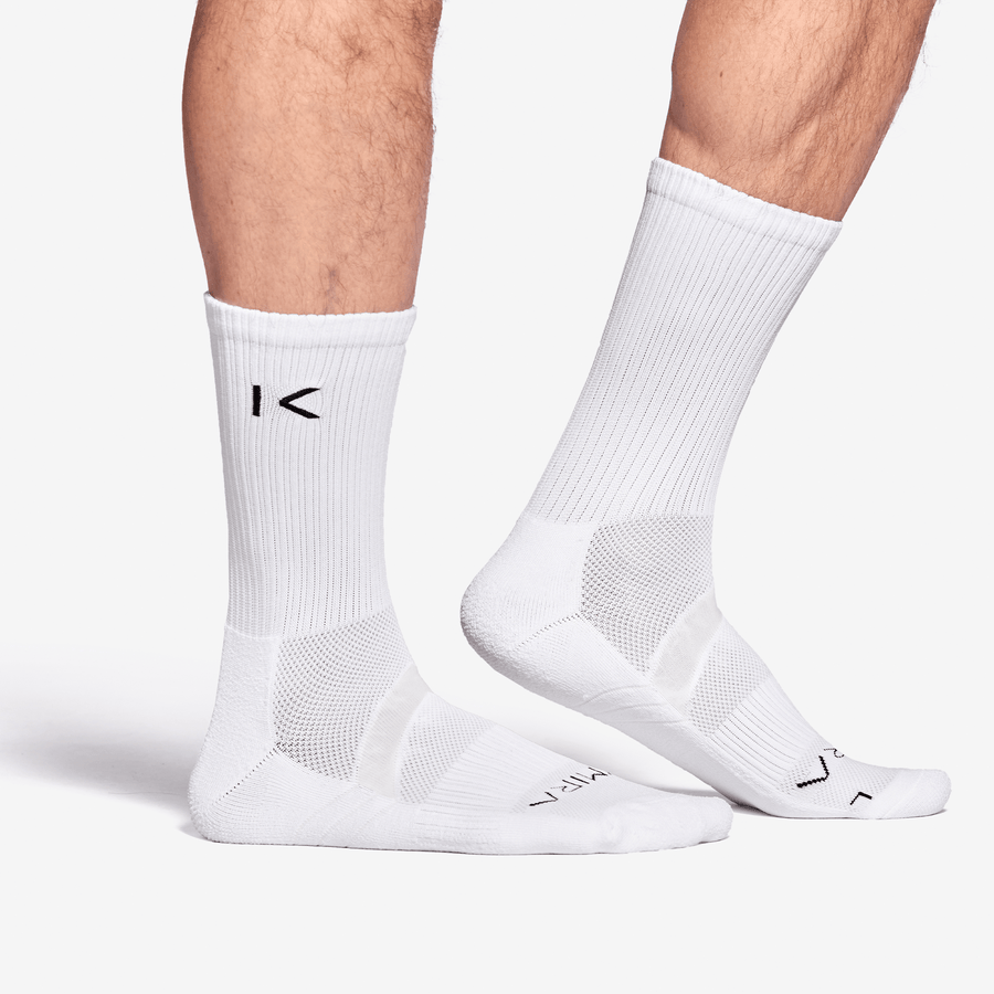 Infrared Crew Socks White - Bascora