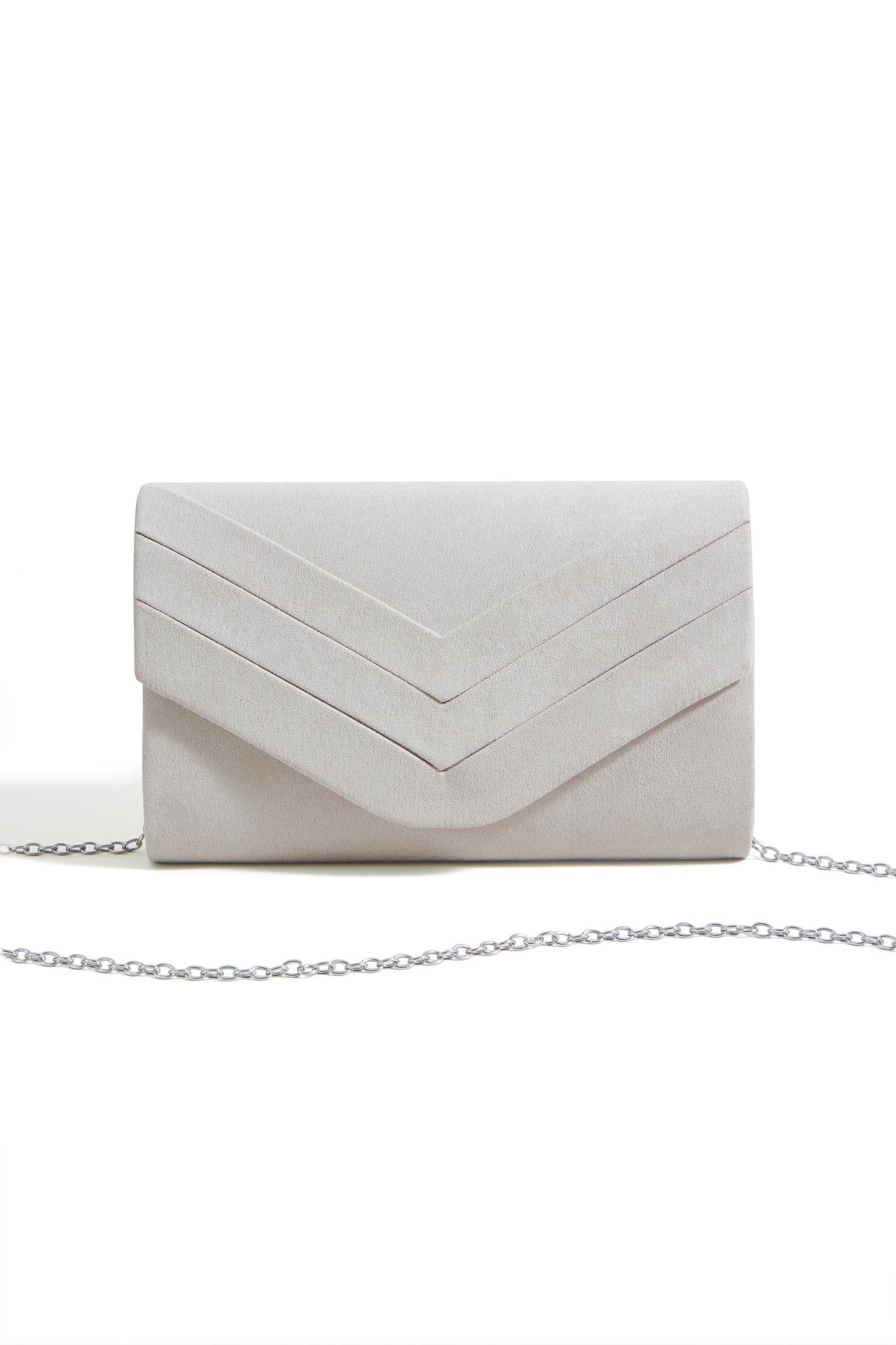 Ivory Shimmer Envelope Clutch Bag - Bascora