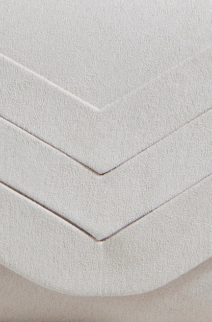Ivory Shimmer Envelope Clutch Bag - Bascora