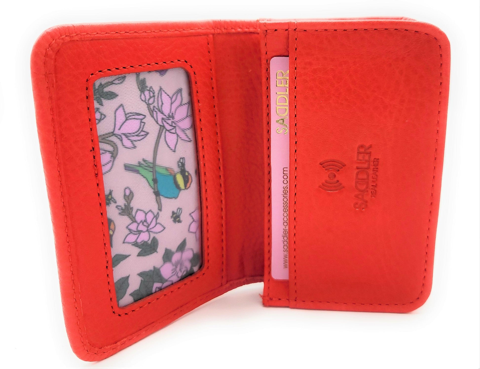 Jade RFID Leather Card Holder – Red | Saddler - Bascora