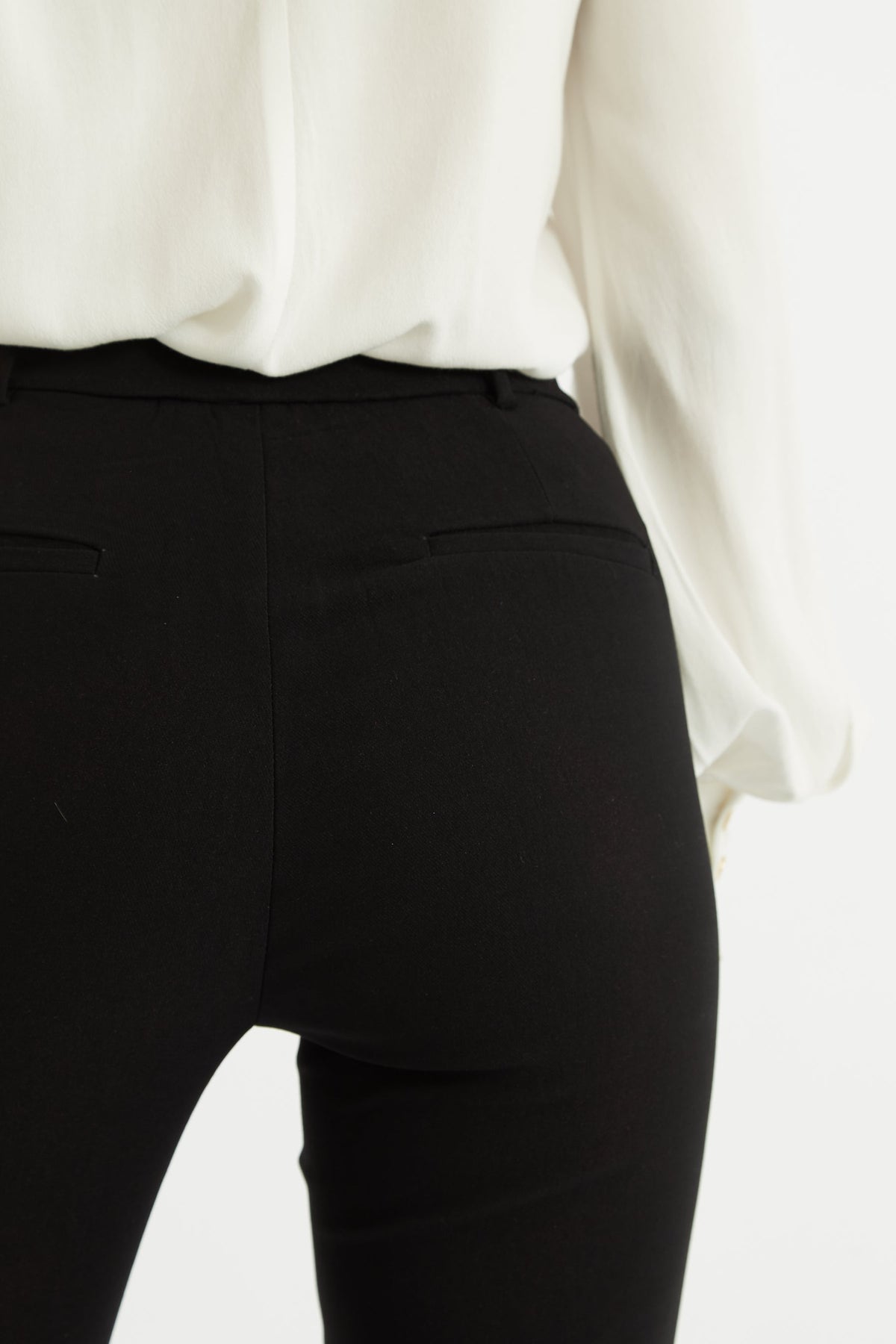 Jaylo Slim Fit Cropped Trouser – Black - Bascora
