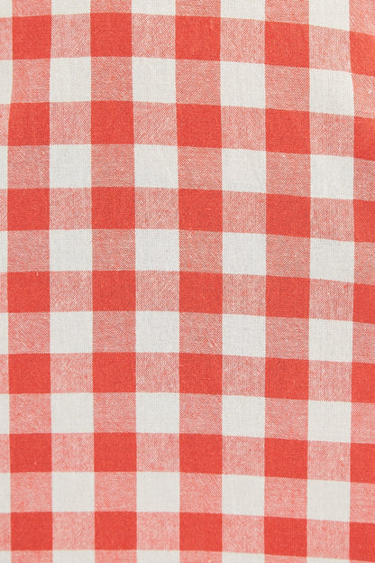 Kare Picnic Check Cap Sleeve Mini Dress – Red - Bascora