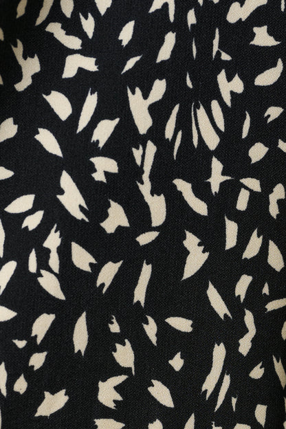 Kiyo Black Geo 11 Printed Midi Skirt - Bascora