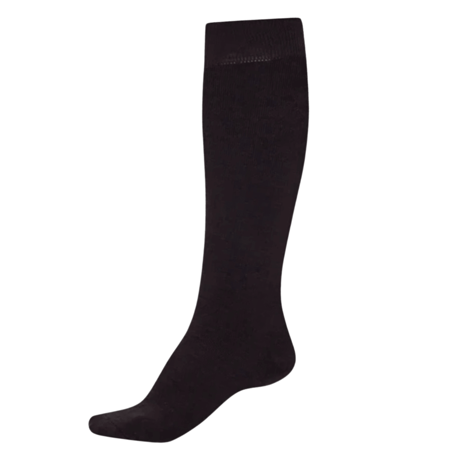 Knee-High Bamboo Thermal Socks - Wellington Boots Socks Organic Thermal - Black - Bascora