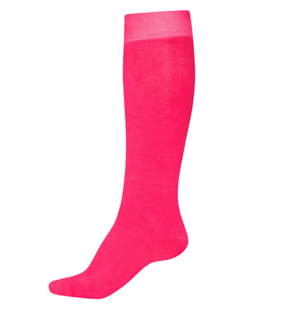 Knee-High Bamboo Thermal Socks - Wellington Boots Socks Organic Thermal - Pink Punch - Bascora