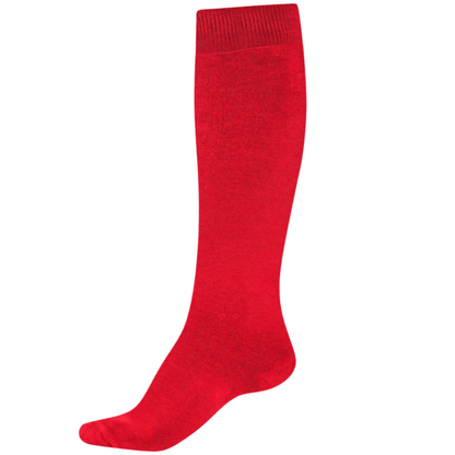 Knee-High Bamboo Thermal Socks - Wellington Boots Socks Organic Thermal - Red - Bascora