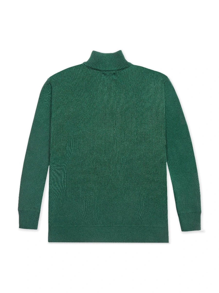 Knit 1/4 Zip Green - Bascora