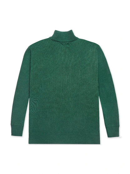 Knit 1/4 Zip Green - Bascora