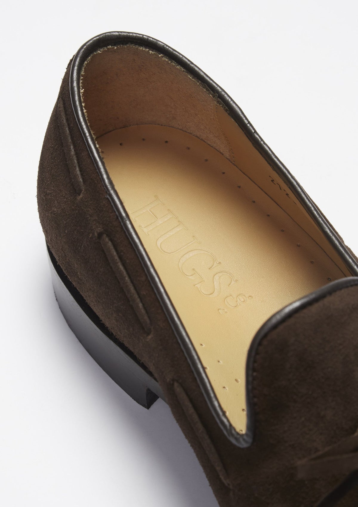 Hugs & Co. Brown Suede Laced Loafers with Goodyear Welted Leather Sole for Men