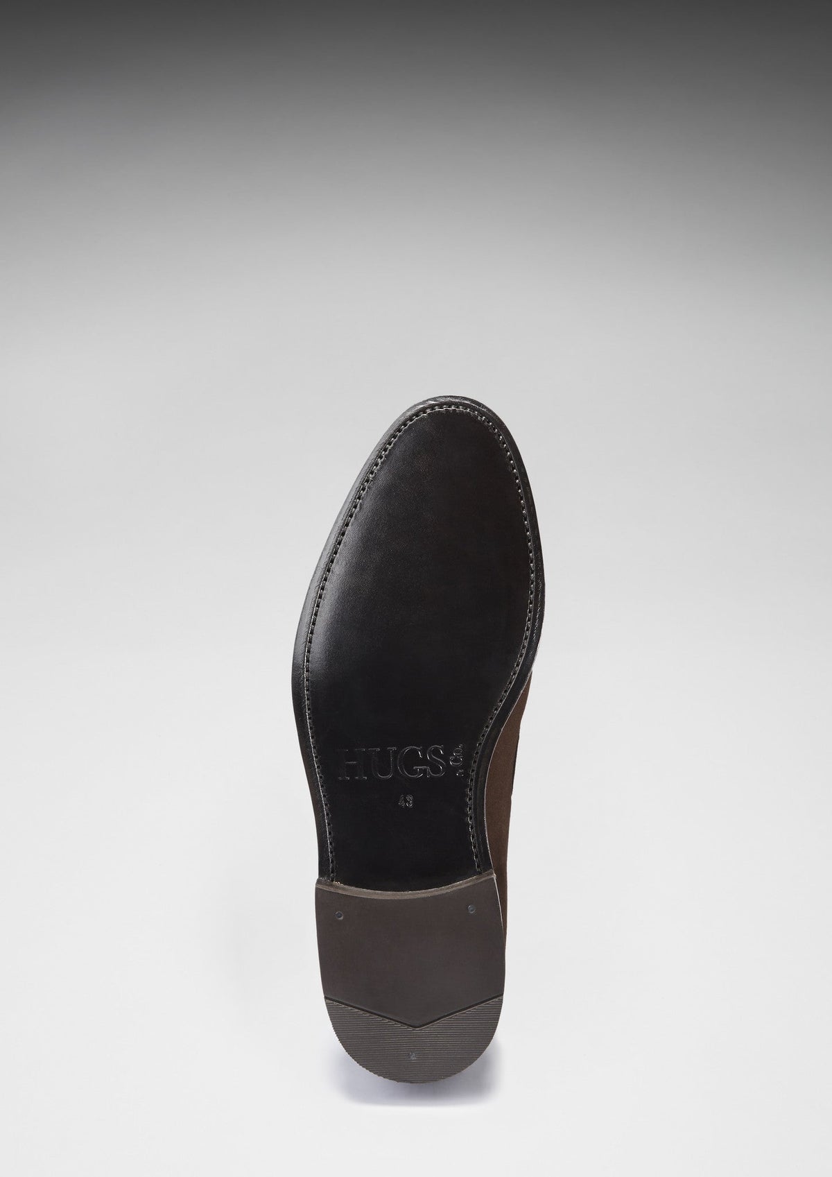 Hugs & Co. Brown Suede Laced Loafers with Goodyear Welted Leather Sole for Men