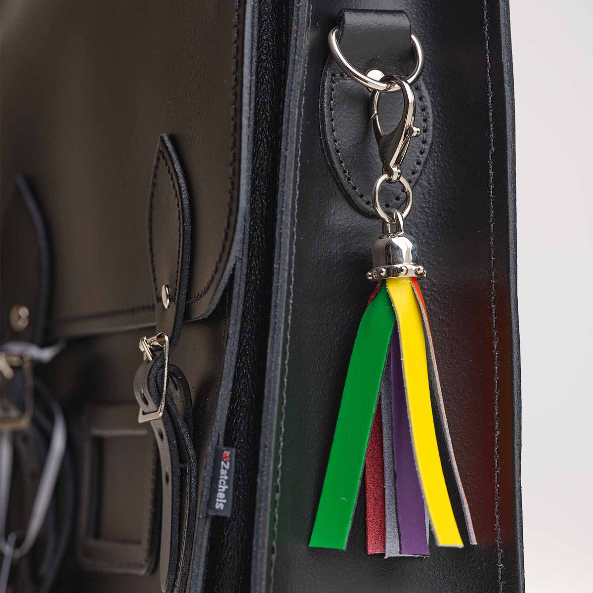 Leather Mini Tassel Bag Charm – Pride - Bascora