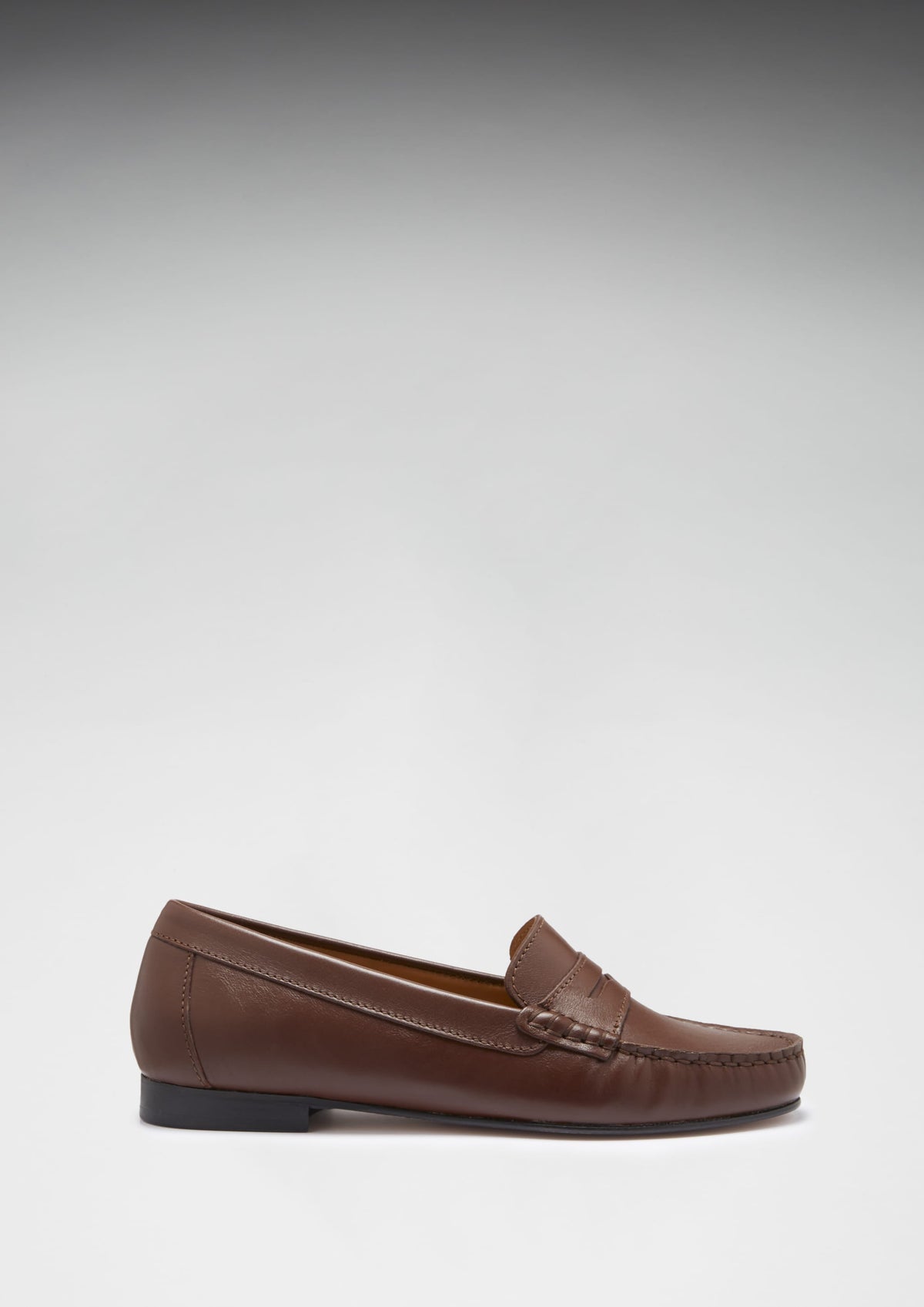 Hugs & Co. Women's Brown Leather Penny Loafers