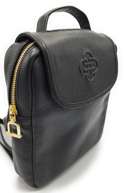 Maxie Leather Mini Backpack – Black - Bascora