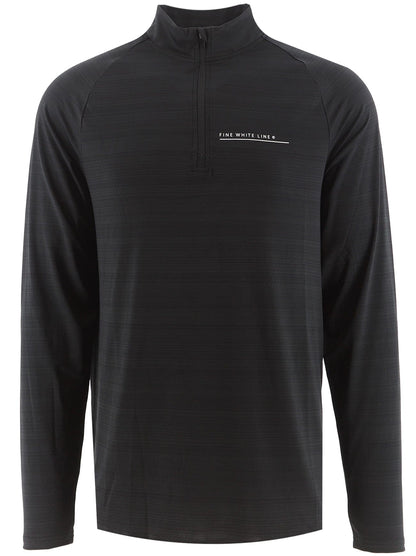 Men's Comet Black 1/4 Zip Jacket - Bascora