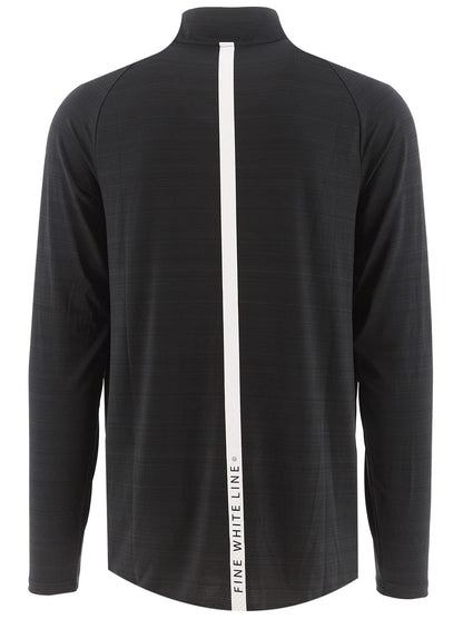 Men's Comet Black 1/4 Zip Jacket - Bascora