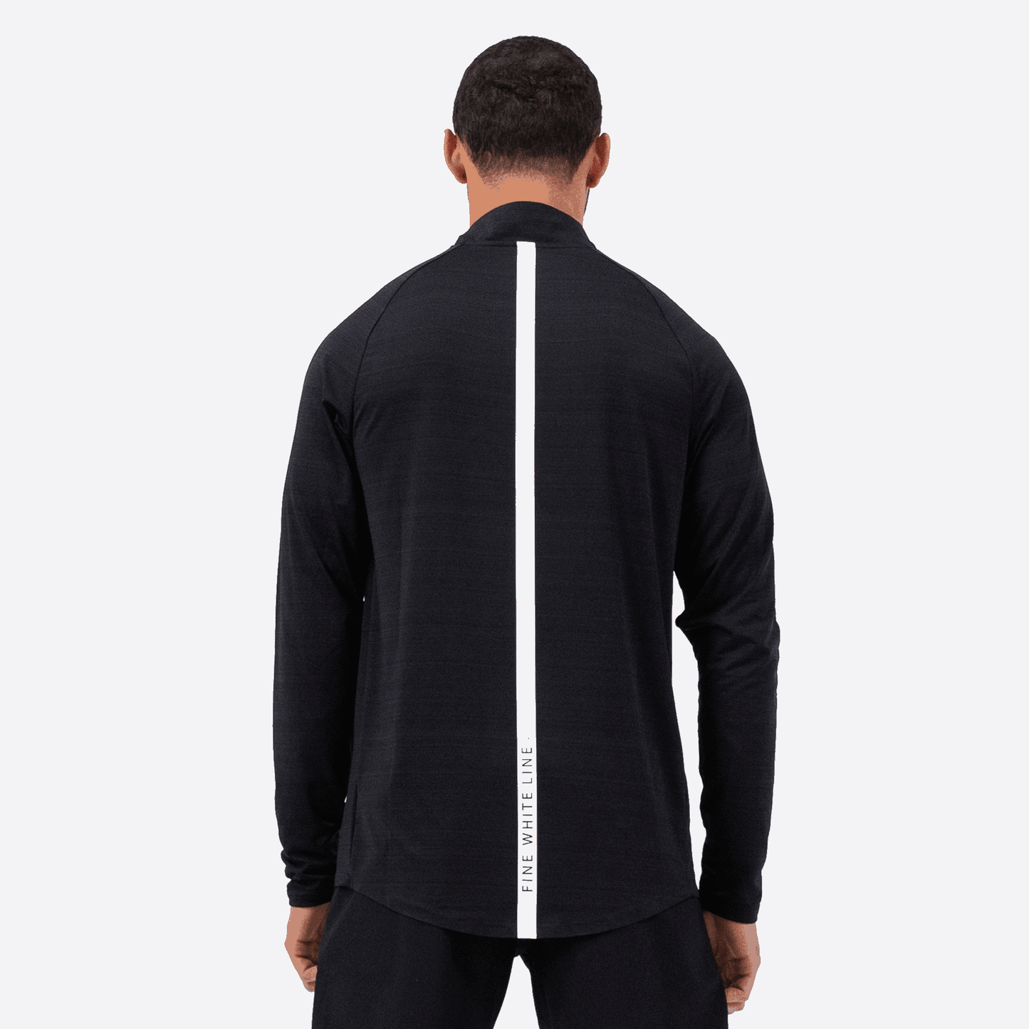 Men's Comet Black 1/4 Zip Jacket - Bascora
