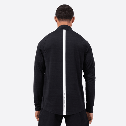 Men's Comet Black 1/4 Zip Jacket - Bascora