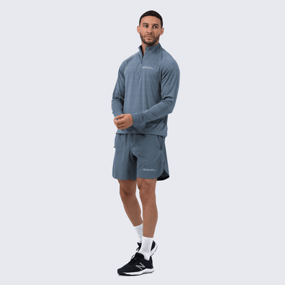 Men's Comet Blue 1/4 Zip Jacket - Bascora
