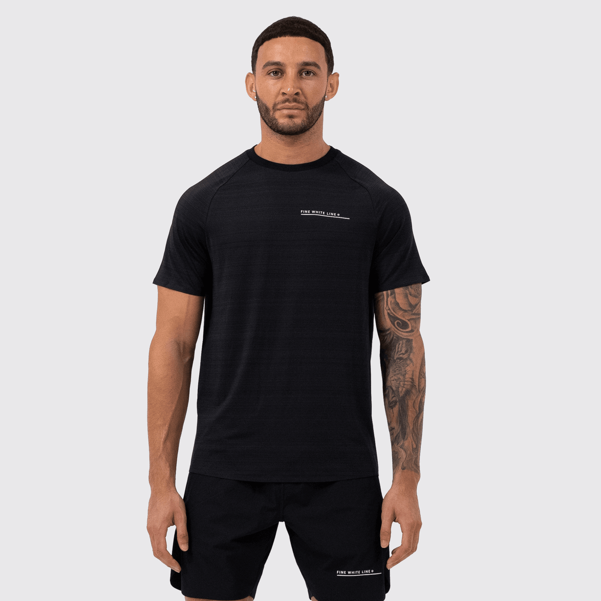 Mens Cosmos Black T-Shirt - Bascora