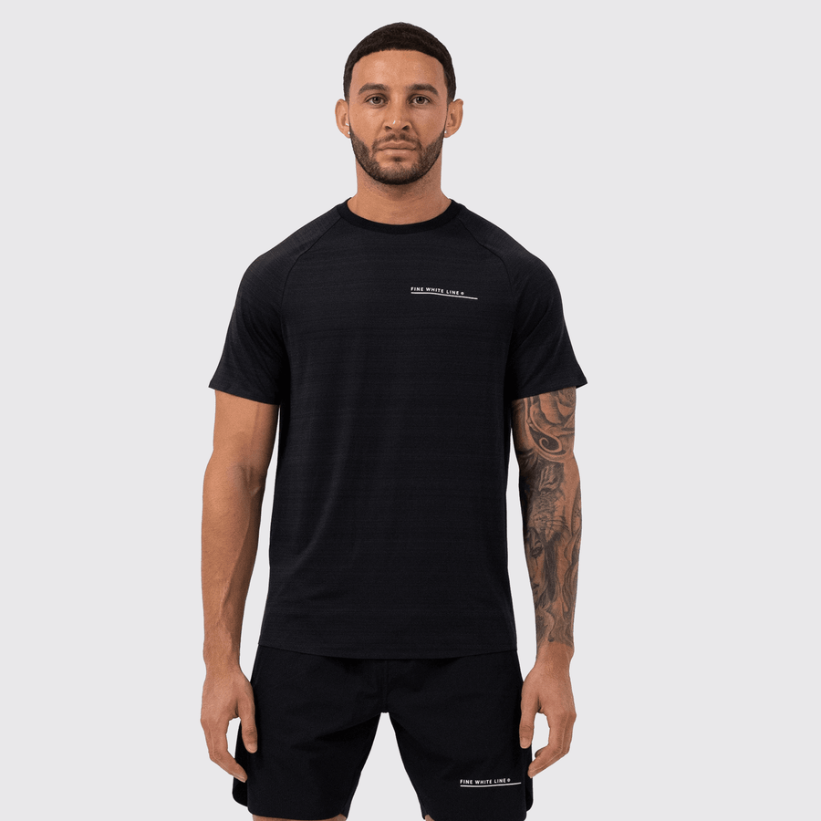 Mens Cosmos Black T-Shirt - Bascora