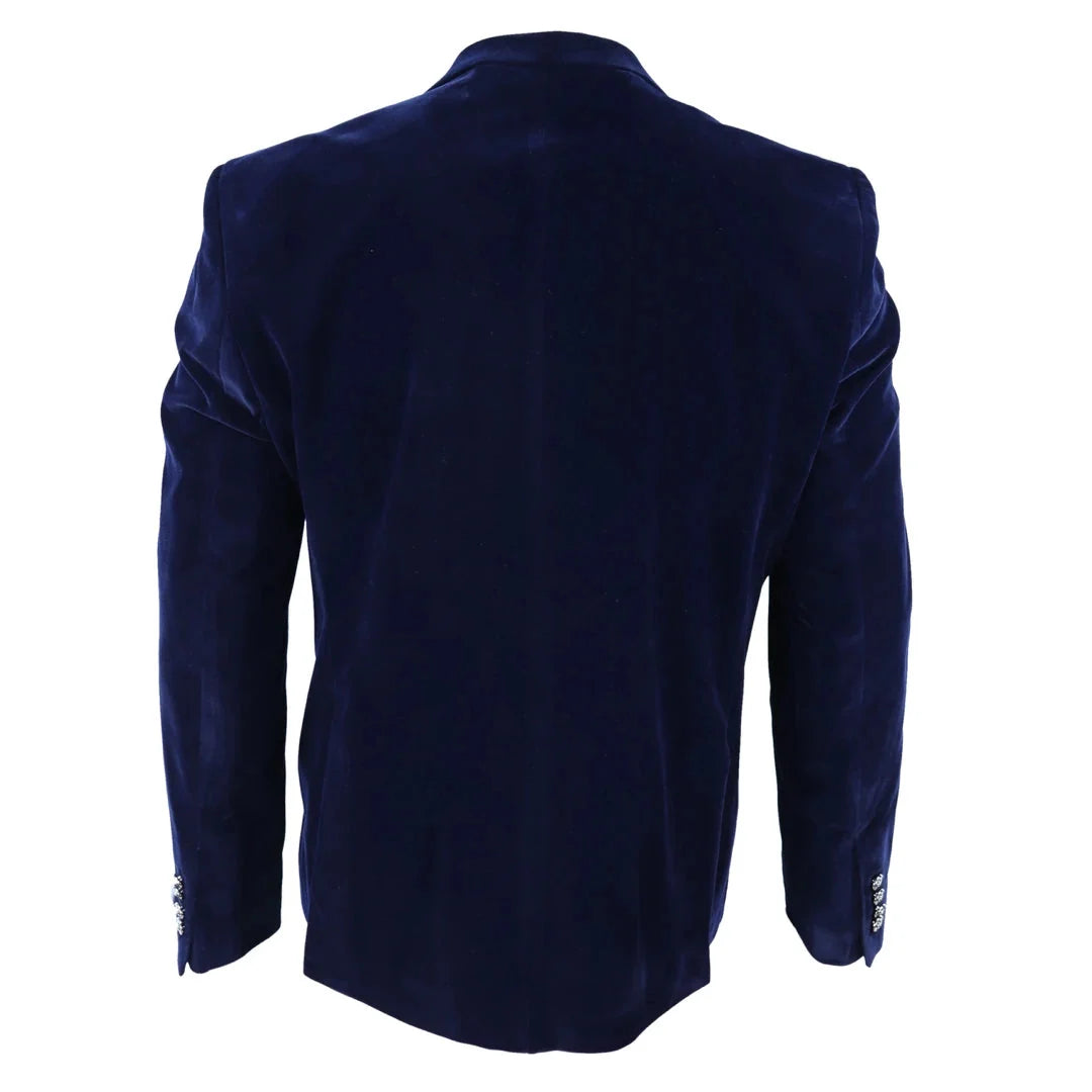 Men's Soft Velvet 1 Button Dinner Jacket Tuxedo Blazer by TruClothing