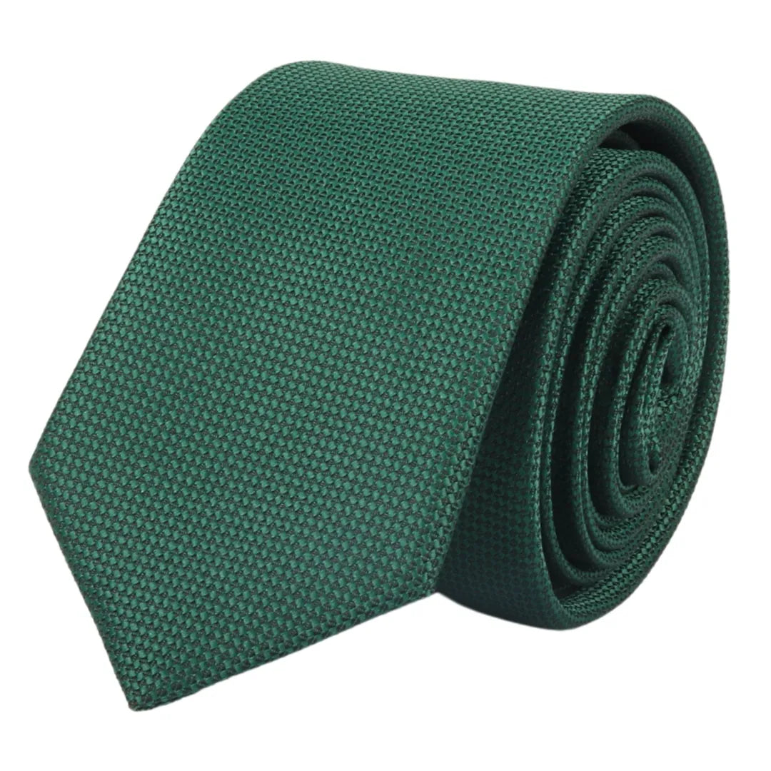 Men's Formal Solid Necktie & Pocket Square Set by TruClothing