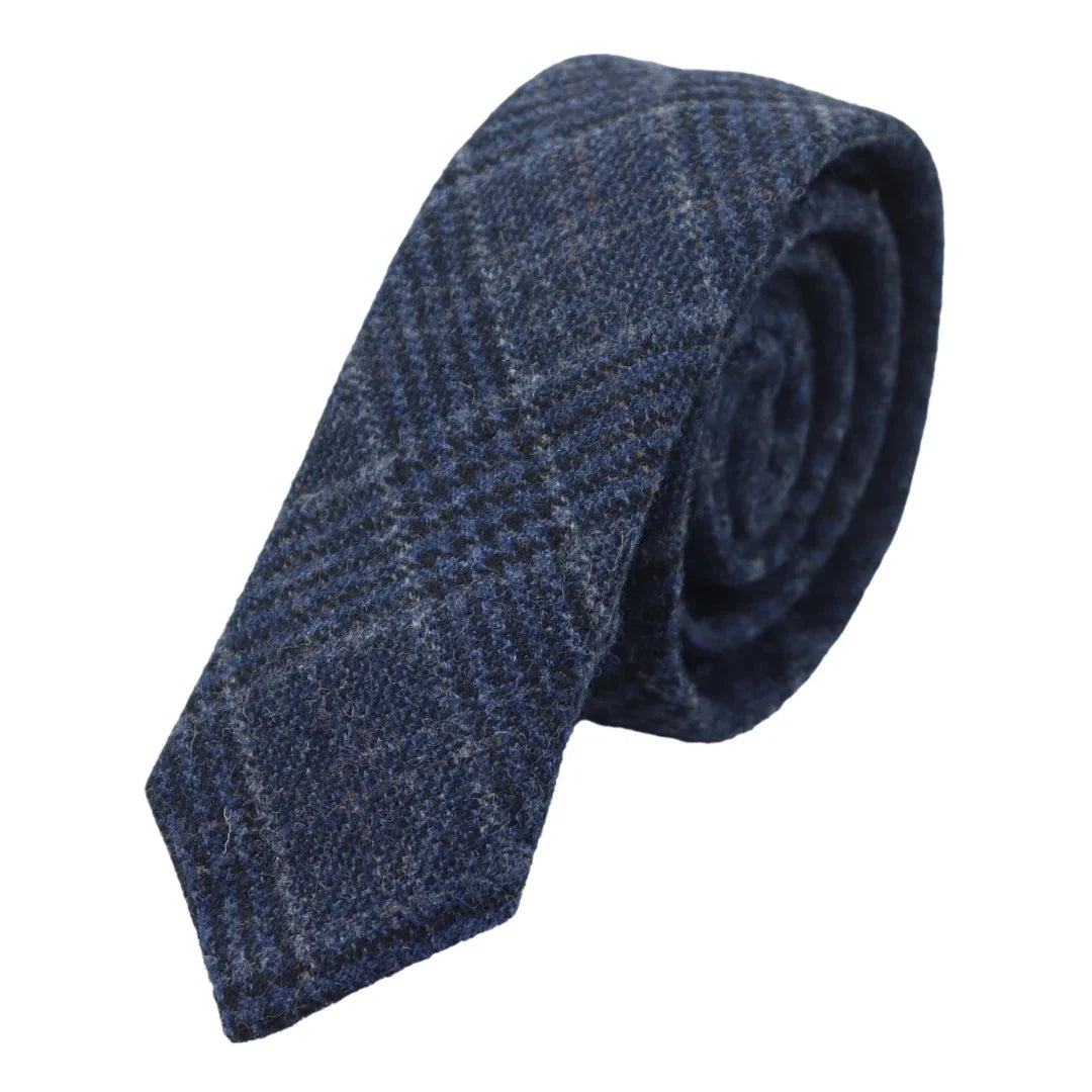 Men's Tweed Herringbone Tie & Pocket Square Set by TruClothing