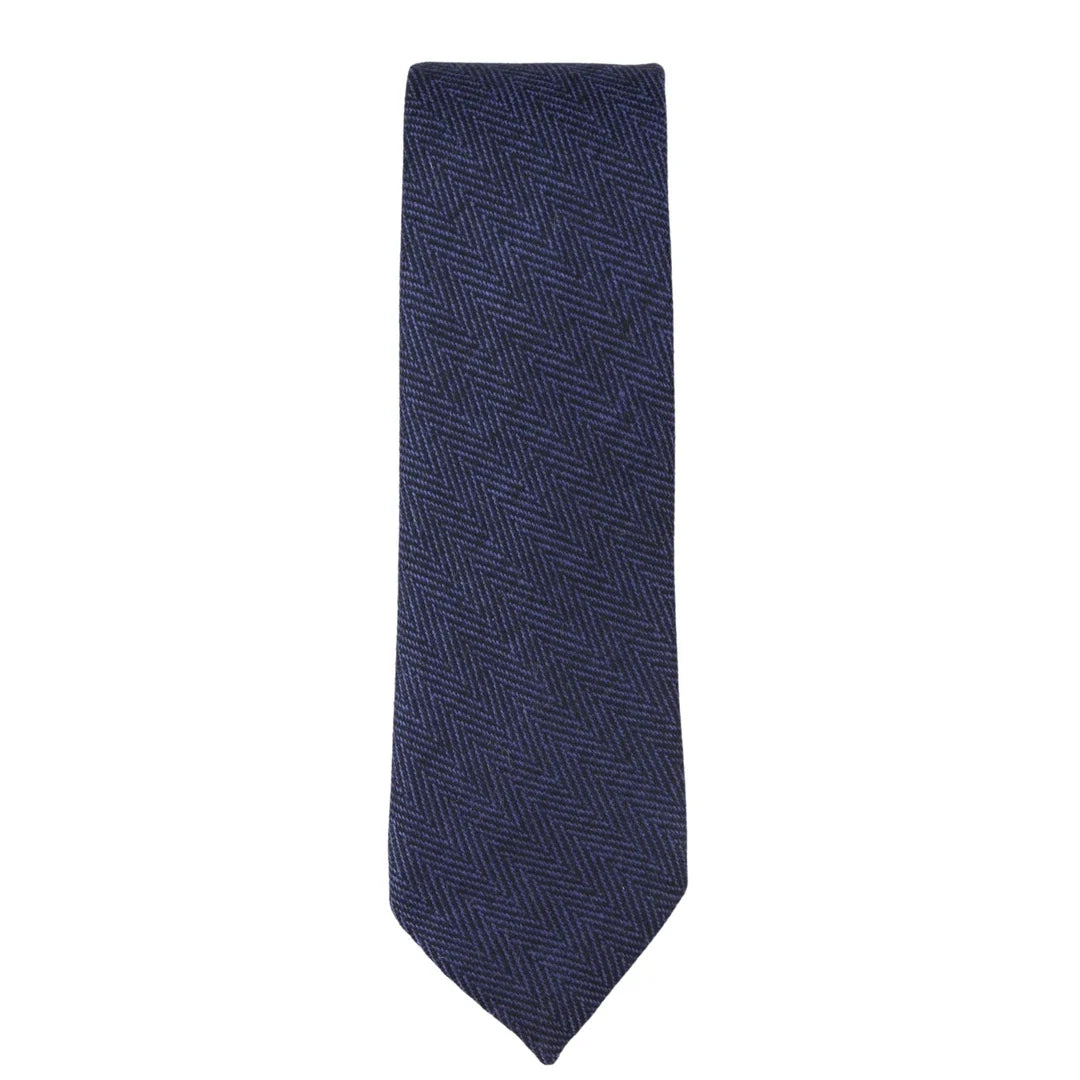 Men's Tweed Herringbone Tie & Pocket Square Set by TruClothing