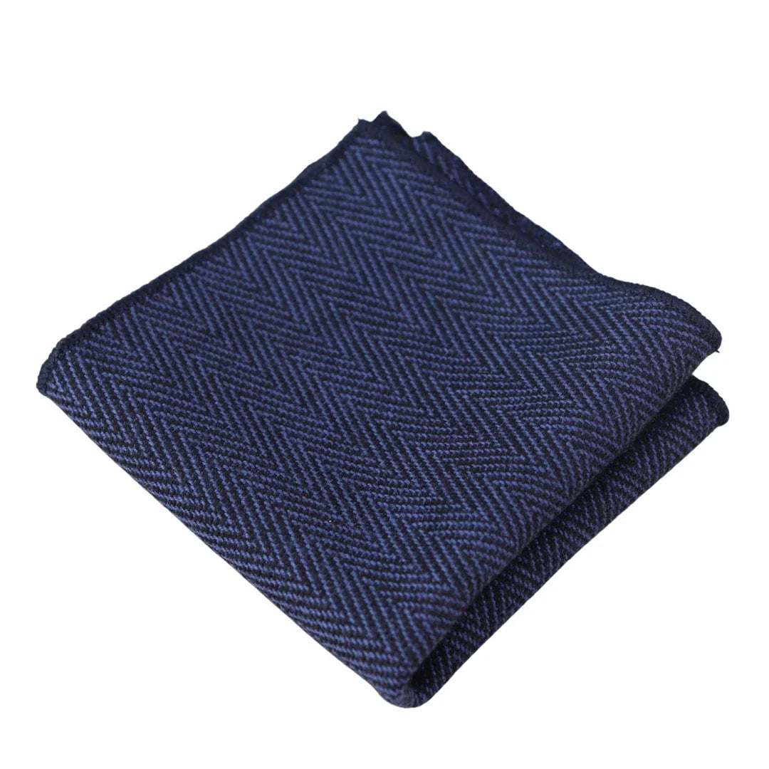 Men's Tweed Herringbone Tie & Pocket Square Set by TruClothing