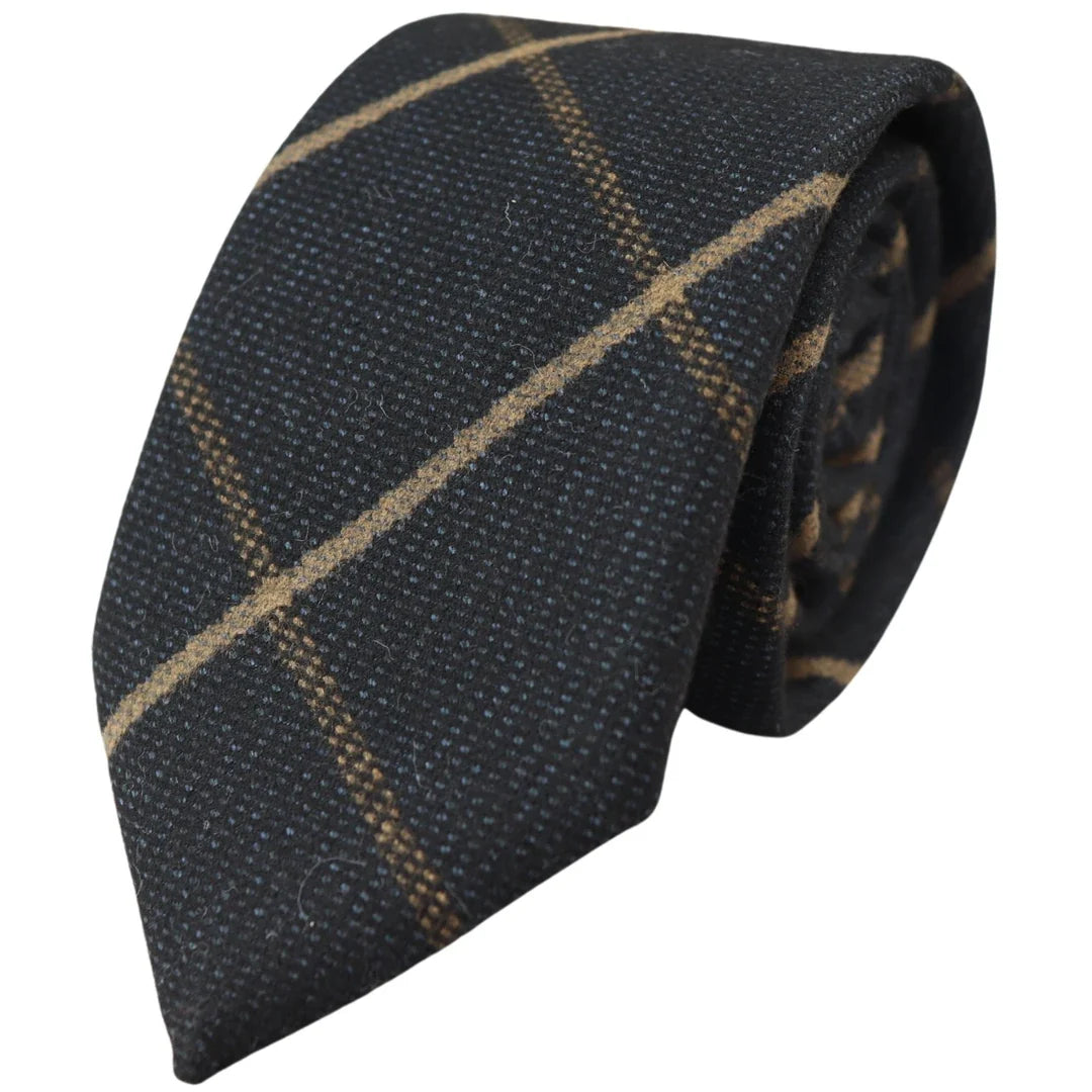 Men's Tweed Herringbone Tie & Pocket Square Set by TruClothing