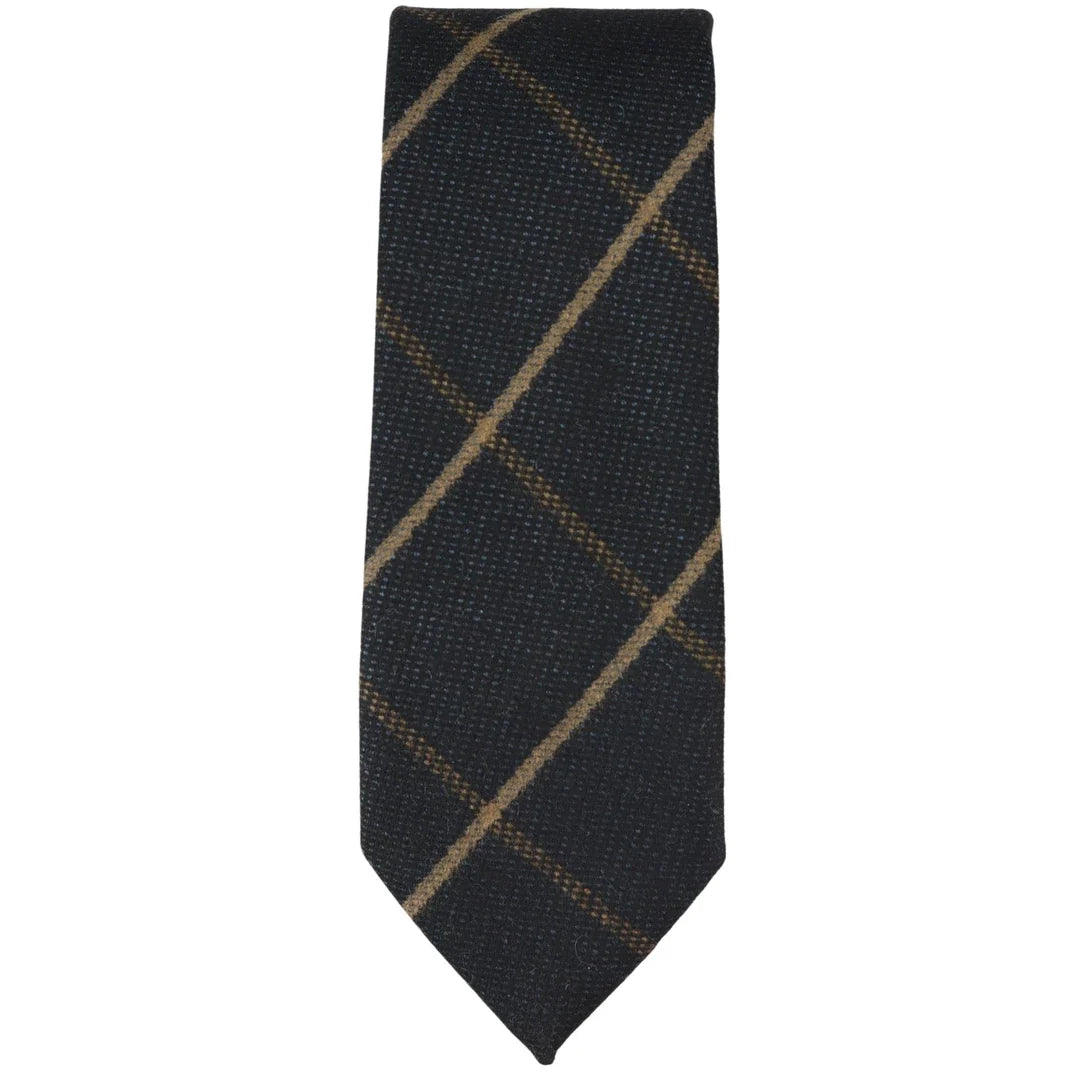 Men's Tweed Herringbone Tie & Pocket Square Set by TruClothing